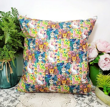 北歐風格可愛彩繪動物圖案抱枕靠枕靠墊枕套