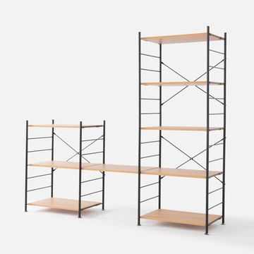 (組合)特力屋 快裝個性化層架 3+5層架套組 含延伸層板1片 191x44.5x163cm 書架 收納架 置物架