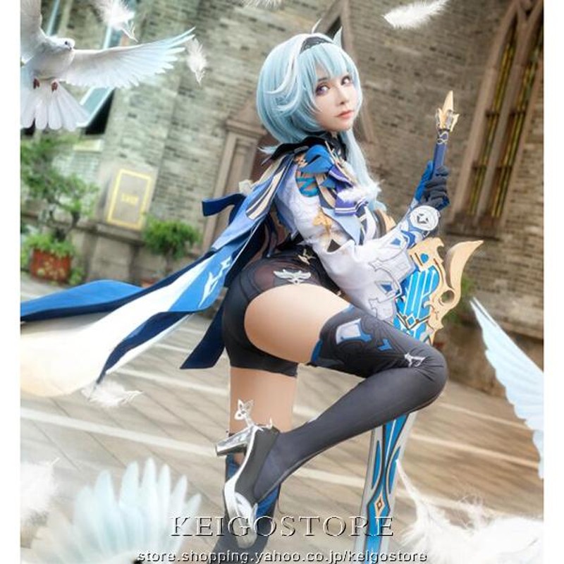 ブルー×レッド 原神 げんしん genshin Eula ユーラ エウルア 衣装