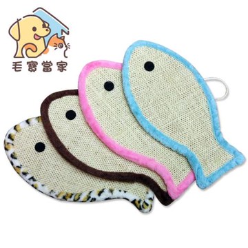 (毛寶當家)魚形掛繩貓抓板 魚造型貓抓板 貓咪玩具 貓磨爪 貓奴必備
