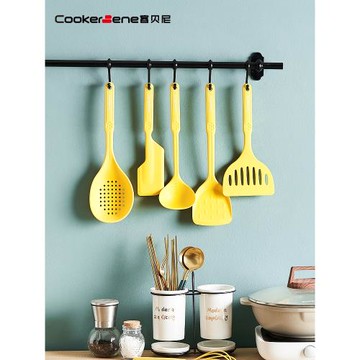 CookerBene不粘鍋專用食品級硅膠鍋鏟家用油刷長小柄炒菜鏟子湯勺