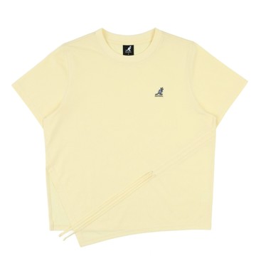 KANGOL 短T 淺黃 抽繩 綁帶 短袖 上衣 女 6622100861