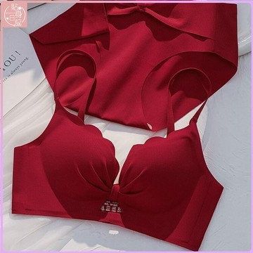 ✨貼身日記✨本命年套裝紅色內衣女 小胸集中爆乳內衣 結婚新娘內衣 收副乳防下垂內衣 龍年內衣內褲