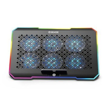 逸盛Esense G12 RGB電競筆電散熱墊/22-WRG012BK/黑