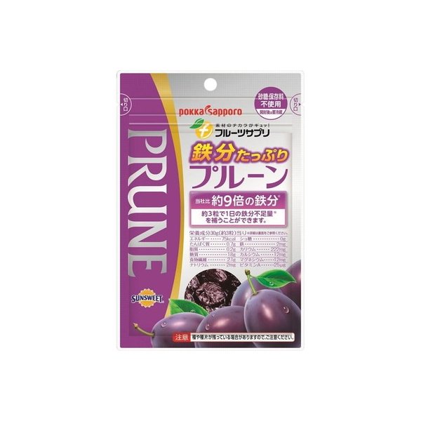 フルーツサプリ 鉄分たっぷりプルーン 70g ＊ポッカサッポロ