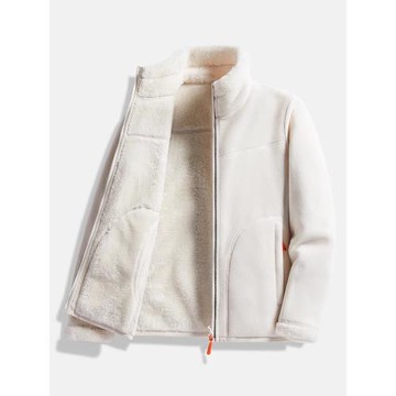 情侶抓絨衣女男冬加絨加厚羊羔絨搖粒絨雙面穿保暖上衣珊瑚絨外套