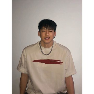 HIP潮牌美式簡約純棉t恤短袖男夏季大碼寬松男士重磅打底衫上衣男