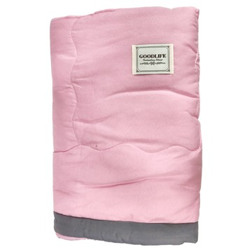 日系舒柔棉涼被 舒柔棉+羽絲棉材質  加大  櫻花粉