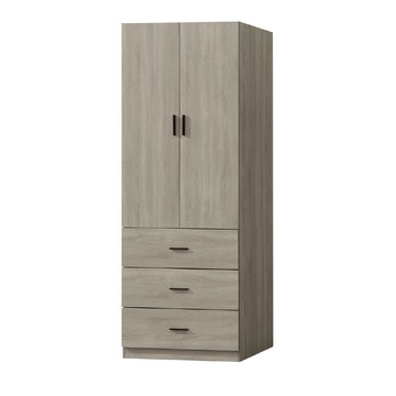 ASSARI-金碧2.7尺單吊三抽衣櫃(寬82x深58x高200cm)