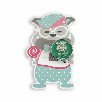 Candies 眼鏡豬胸針(綠)