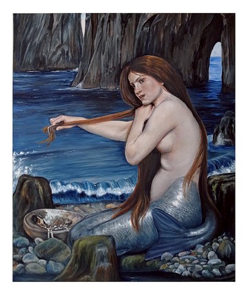 Mermaid Painting 油畫原創 Hanging Art 美人魚 Hand-Paint Art 原畫畫