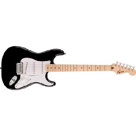 Squier by Fender スクワイヤー エレキギター Squier Sonic(TM) Stratocaster(R), Maple Fingerboard, White Pickguard, Black ソフトケース付き並行輸入品