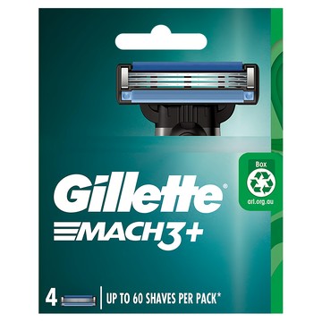 Gillette 吉列 台灣公司貨 Mach3 鋒速系列刮鬍刀頭  4入  1盒