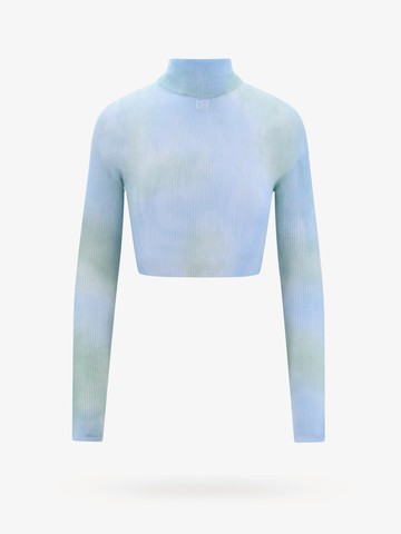 Crop fit top with tie-dye effect - OFF WHITE - gender_Woman