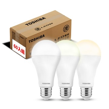 TOSHIBA 60入原廠箱裝 澄系列 LED廣角燈泡  15.8W 高亮省電(晝光色/燈泡色/自然色)