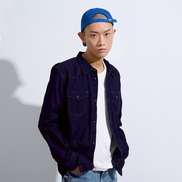 【ERSS】男裝 襯衫 長袖襯衫 格紋襯衫 經典 格紋 兩面穿 拔洗藍【K30022】