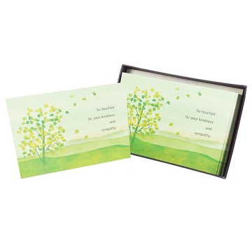 盒卡-綠色感動10入【Hallmark-卡片 弔唁感謝】