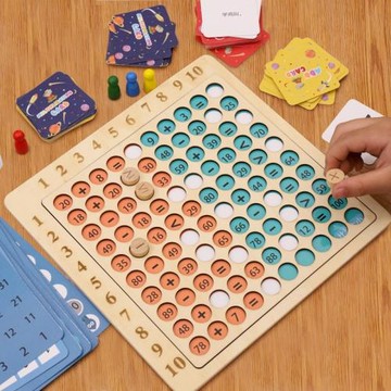 cpc跨境幼兒童木制二合一數學達人教具寶寶趣味動手益智早教玩具