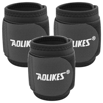 AOLIKES 奧力克斯 運動加壓護腕 7936 均碼可調節 總長約39.5cm 總寬約7.5cm  黑色  3個