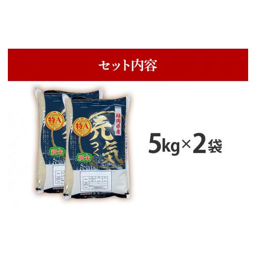 ふるさと納税 福岡県 田川市 新米 令和5年産　福岡県産ブランド米「元気つくし」白米10kg