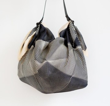 Folded Paper Black & 皮革提把組合