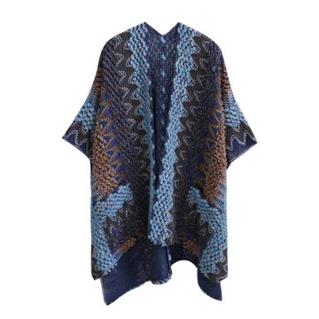 秋冬chic網紅波西米亞風粗線手工編織針織開衫男百搭披肩毛衣斗篷