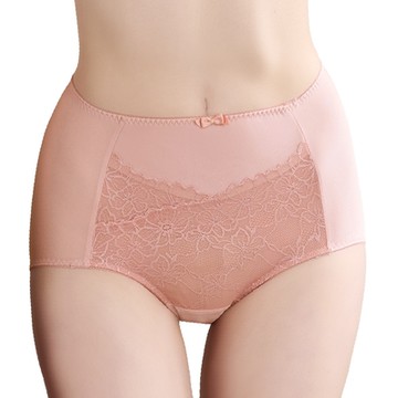 思薇爾 S小心機系列L-3XL蕾絲高腰三角女內褲(卡羅粉)
