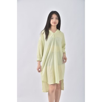 (S) 【金莎私服】live love cotton質感棉質純棉綠色洋裝二手衣