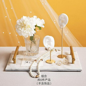 飾品展示 飾品收納 首飾展示 首飾收納 耳環架子展示架店鋪創意黑白耳朵立式耳釘飾品收納珠寶陳列架道具