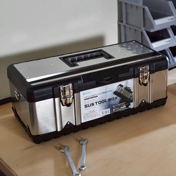 日本 JEJ STB-580硬漢不鏽鋼雙層分隔式手提工具箱