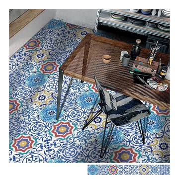 復古花磚壁貼 E款 歐風自黏壁紙 瓷磚牆貼 磁磚貼紙 踢腳線 防水