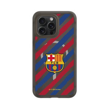 iPhone 15 Pro Max AirX 本質黑 - FC Barcelona - Logo - Striped Background