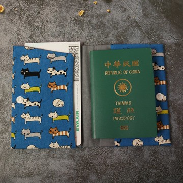 【排隊貓貓】手作護照套 護照夾 護照套 護照包