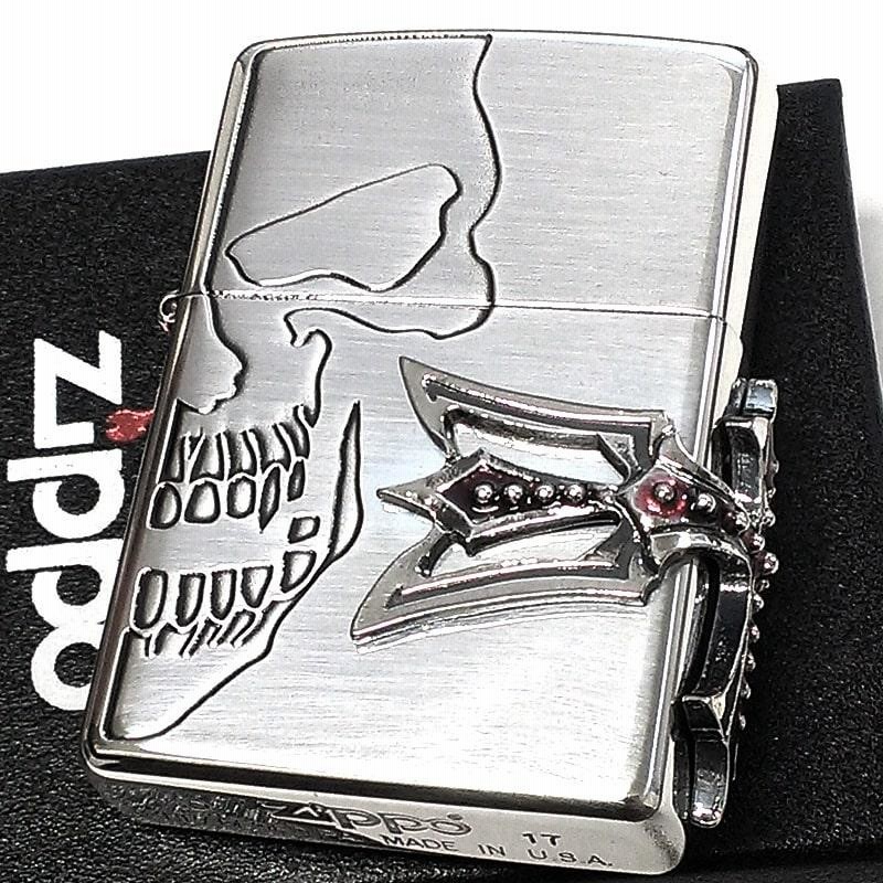 ZIPPO ロストクロス スカル＆サイドメタル ジッポ ライター シルバー