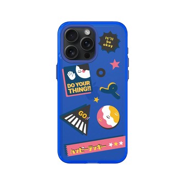 iPhone 15 Pro Max Clear 激光藍 - Positive Vibes / 正好能量 - 開心做自己