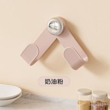 🔥臺灣出🔥奶油吸盤旋轉鍋蓋架掛鈎家用免打孔置物架廚房鍋剷可調節門後掛架 OQWJ