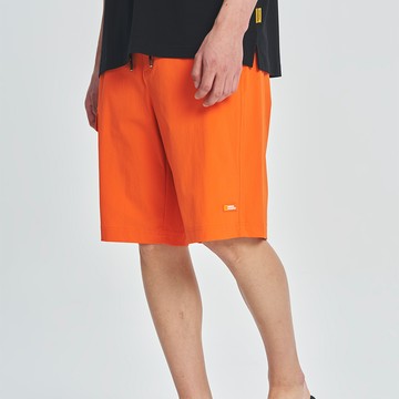 男裝 LOGO 五分 沙灘短褲 - 橙色