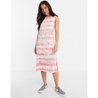 バンズ レディース ワンピース トップス Vans Sun Waves Tie Dye Midi Dress In Pink Pink 通販 Lineポイント最大get Lineショッピング