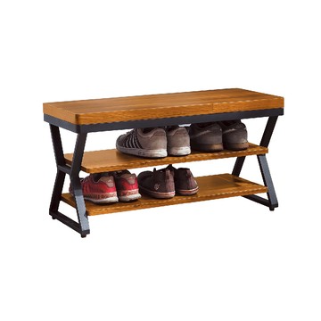 【本木】傑斯 工業風木心板雙面2.7尺坐鞋櫃收納櫃置物櫃