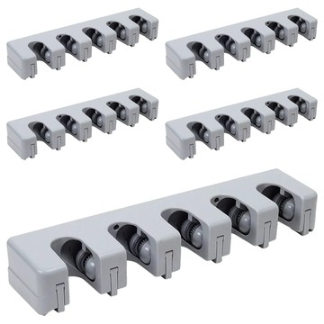 巧巧 5孔拖把懸掛器 42 x 9.2 x 6.6cm  灰色  5個