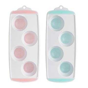 新單顆取按壓式附蓋製冰盒 4大格款  顏色隨機  29.7 x 11.7 x 4cm  2個