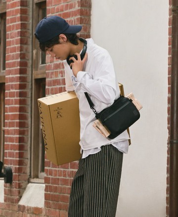 【PORTER INTERNATIONAL】VENTURE 斜背包 11892-00101 (黑色)