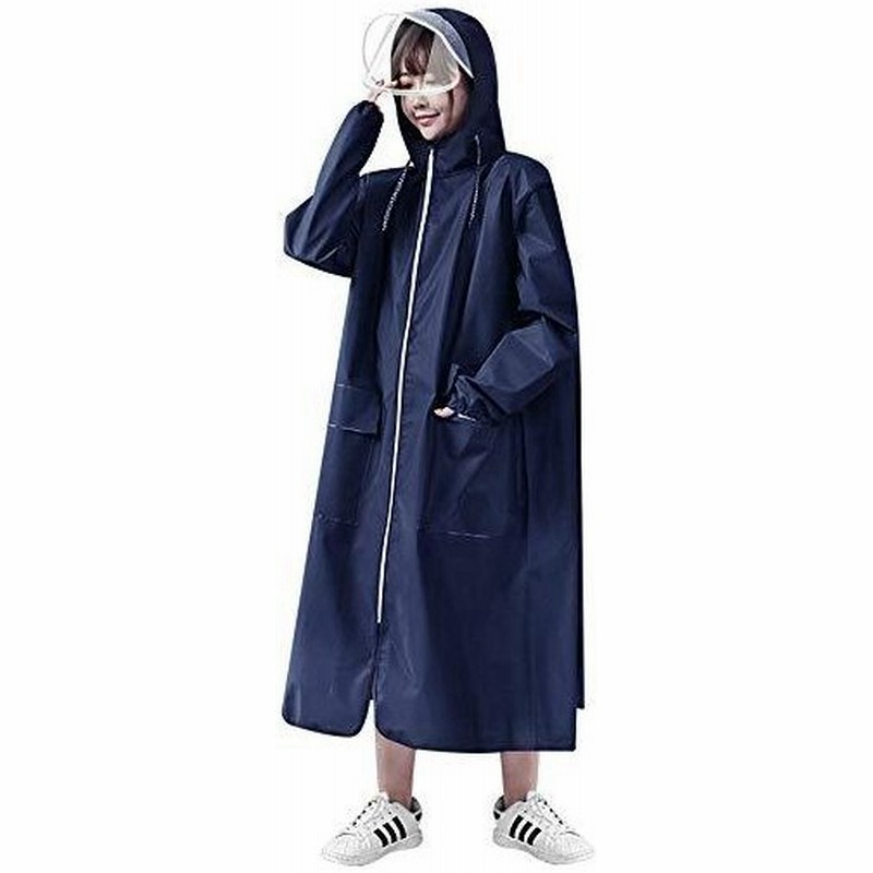 レインコート レディース 二重つば Chortau 最新版 ポケットあり おしゃれ レインポンチョ メンズ かっぱ レインウェア ロップあり 梅雨対策 自転車 通 通販 Lineポイント最大get Lineショッピング