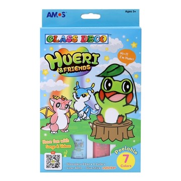 AMOS 阿摩司 台灣公司貨 7色玻璃彩繪組  HUERI&FRIEND  1盒
