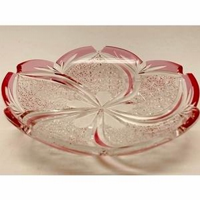 値下美品！伝統工芸 江戸切子 最高峰 瀧澤利夫作 桜 飾り皿 プレート 2枚 美品！伝統工芸 江戸切子 最高峰 瀧澤利夫作 桜 飾り皿 プレート