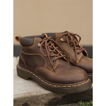 左岸迷香原創設計植鞣皮短靴  馬丁靴 橡膠底瘋馬皮皮鞋22FWS003