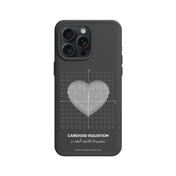 iPhone 15 Pro Max SolidX 黑 - Valentine's Day Collection - 愛的方程式：心跳（白）