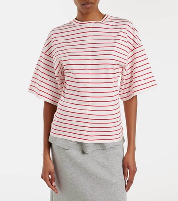 Plan C Striped cotton jersey T-shirt