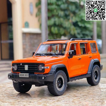 【卓越優選館】1:24 長城坦克300 賽博朋克版 汽車模型 仿真合金 SUV越野車 擺件 收藏 禮物 男孩 合金車模 高精度還原 潮玩