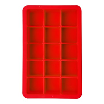 蕉蕉購物 矽膠製冰盒 15格  紅色  19 x 12 x 3cm  1個